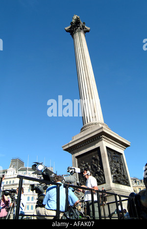 TV am London Vigil Trafalgar Square 14. Juli 2005 Stockfoto