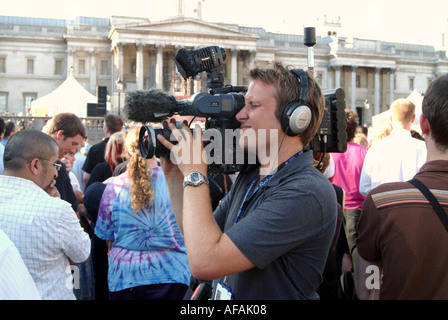 TV am London Vigil Trafalgar Square 14. Juli 2005 Stockfoto