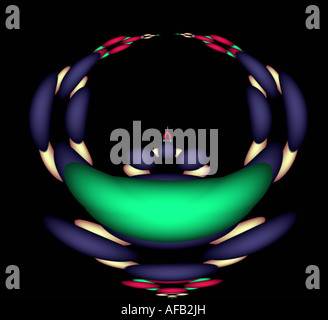 Abstrakte Fraktalbild ähnelt eine gewebte Anschlussbuchse für eine Krone Stockfoto