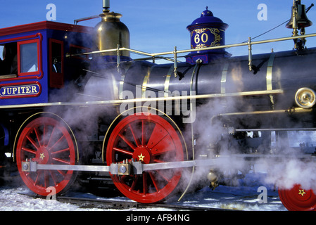 Steam Locomotive Zug, Golden Spike National Historic Site Utah USA Stockfoto