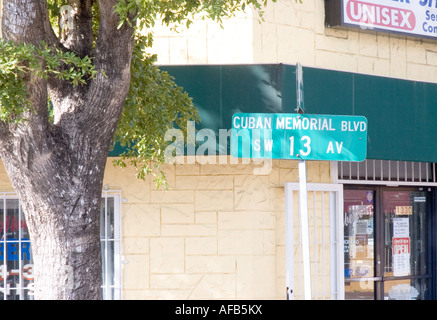 Kubanische Memorial Boulevard in Little Havana Miami Florida Stockfoto