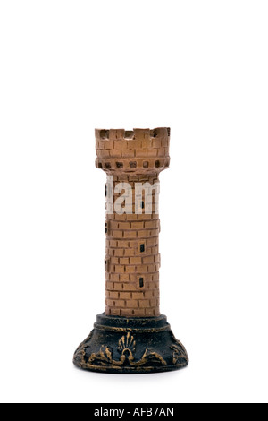 Schachfigur Turm statuette Stockfoto