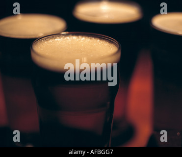 Vier halbe Bier Stockfoto