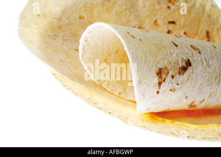 Zwei Tortilla wraps, Nahaufnahme Stockfoto