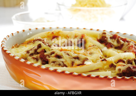 Maccaroni-Auflauf, close-up Stockfoto