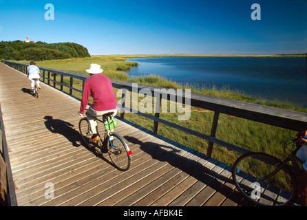 Massachusetts, New England, Cape Cod, National Seashore Eastham Nauset Marsh Radweg Küstenwache Station MA034, MA034 Stockfoto