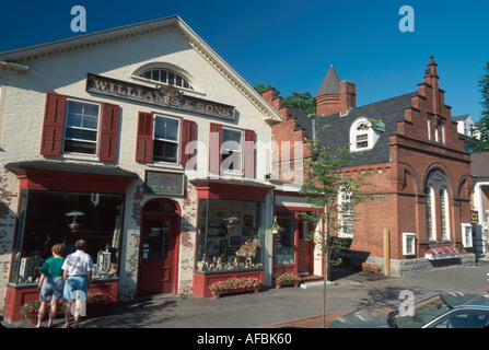 Massachusetts, Neuengland, Appalachian Mountains, The Berkshires, Berkshire County, Stockbridge, Main Street, Stadt in normannischen Rockwell-Gemälden, MA0 Stockfoto