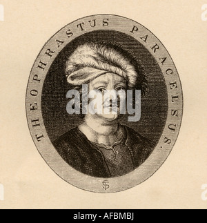 Theophrastus Paracelsus 1493 1541 Schweizer Alchemist Arzt Astrologe und allgemeine Okkultist Stockfoto