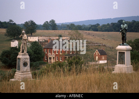 Maryland, MD, Mid Atlantic, Old Line State, Antietam, Sherrick House, Häuser, Bürgerkrieg, Union, Blau, Grau, Schlachtfeld, Schlachtfeld, Denkmäler, MD002 Stockfoto