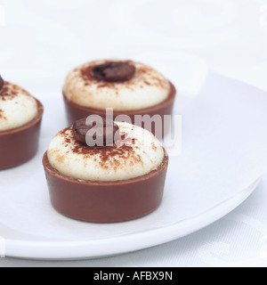 Cappuccino-Praline, Nahaufnahme Stockfoto