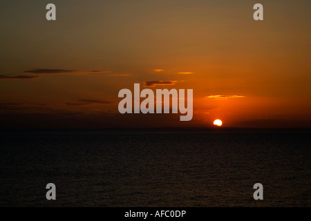 Sonnenuntergang über der Wäsche Hunstanton Norfolk England Stockfoto