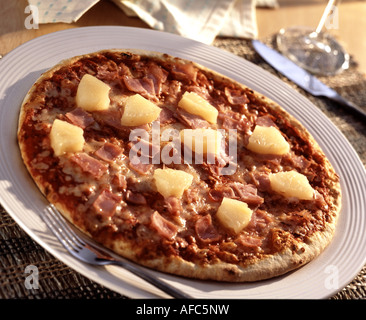 Hawaiian pizza Stockfoto