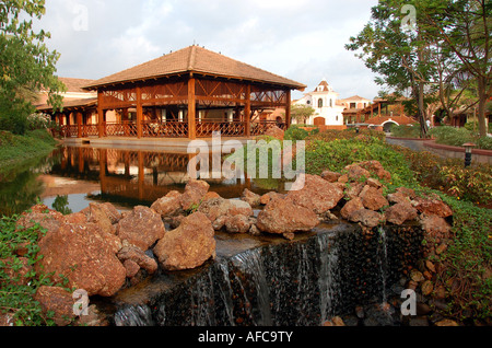 Garten im Park Hyatt Resort, Goa, Indien Stockfoto