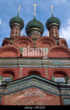 Russland,Osteuropa,europäisch,slawisch,Russische Föderation,Jaroslawl,entlang der Wolga,Wasser,Kirche von Epiphanie,erbaut 1685,Rus142 Stockfoto