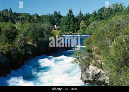 Waikato River, Huka Lodge, NearTaupo, Nordinsel Neuseeland Stockfoto