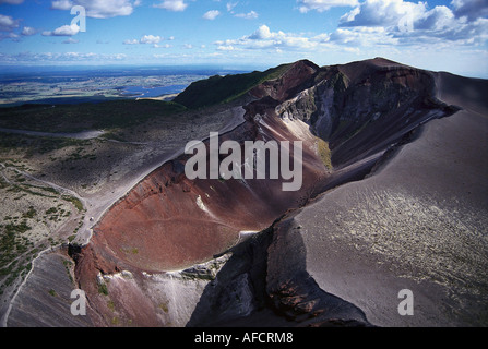 Luftaufnahme, Mount Tarawera, Nordinsel, Neuseeland Stockfoto