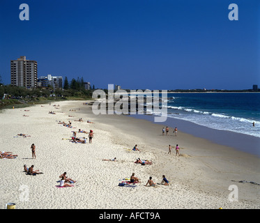 Geographie/Reise, Australien, Queensland, Mooloolaba, Strand an der Sunshine-Küste, Küste, Sonnenküste, Küste, Badetouristen, Kurbesucher, Stockfoto