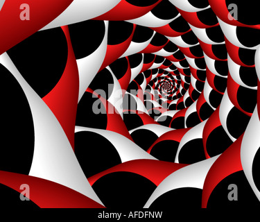 Abstrakte Fraktalbild ähnelt einem Pfefferminz verdreht wirbelnde Spirale Stockfoto