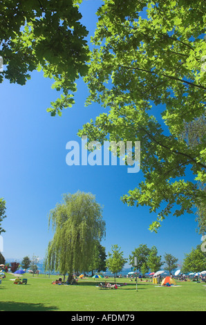 Freibad, Eriskircher Lake Constance Germany, Mai 2005 Stockfoto