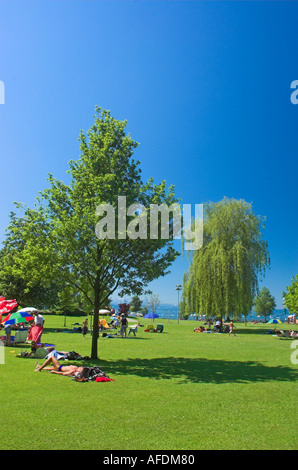 Freibad, Eriskircher Lake Constance Germany, Mai 2005 Stockfoto