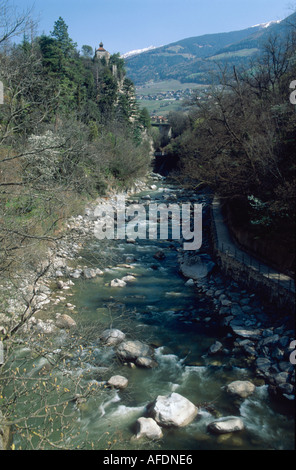 Passer Fluss Merano (Meran) Val Venosta (Vinschgau) Trentino-Südtirol Italien April 1999 Stockfoto
