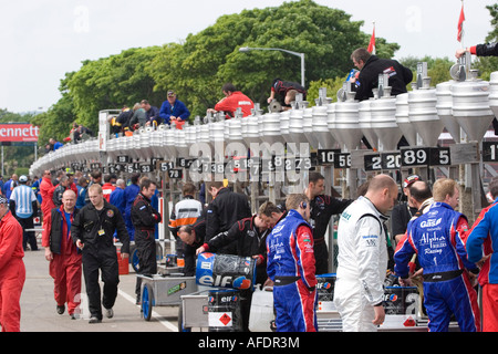 Gruben an der 2007 TT Races. 100. Jubiläum. Stockfoto