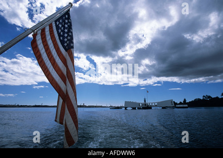 USS Arizona Memorial, Pearl Harbor, Honolulu, Oahu, Hawaii, USA Stockfoto