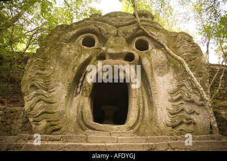 Bosco Parco dei Mostri, Bomarzo, Latium, Italien Stockfoto