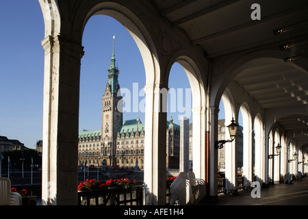 Rathaus, Rathaus Alsterarkaden, Hamburg, Deutschland Stockfoto