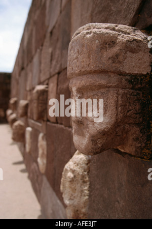 Templete Semisubterraneo - Tiahuanaco, Bolivien Stockfoto