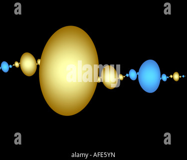 abstrakte Fraktalbild ähnlich einer Perlenkette Stockfoto