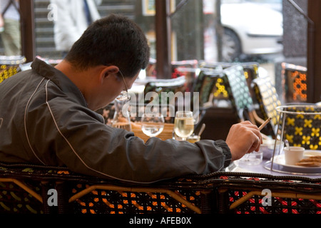 Cafe Le Brebant, 32 Boulevard Poissionniere, 9. Arrondissement, Paris, Frankreich, Herbst 2007 Stockfoto