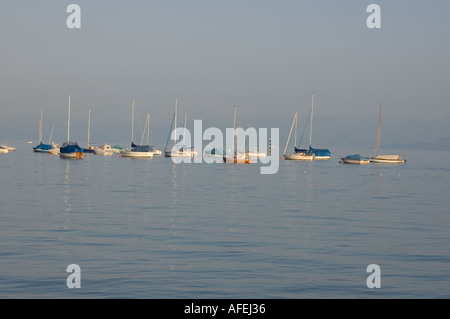 Hagnau Segelboot Hafen, Bodensee (Bodensee) Baden-Württemberg Deutschland Juli 2004 Stockfoto