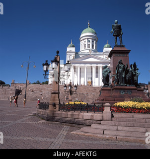 Lutherische Kathedrale, Senatsplatz, Helsinki, Süd-Finnland, Finnland Stockfoto