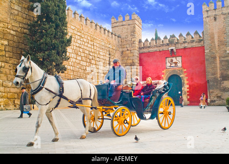 Real Alcazar Palast in Sevilla Andalusien Spanien Stockfoto