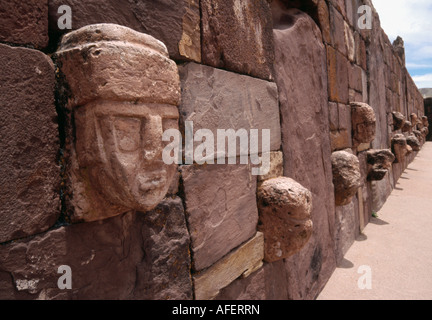 Templete Semisubterraneo - Tiahuanaco, Bolivien Stockfoto