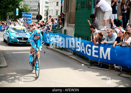 Radfahrer auf Tour de France, London 2007 Stockfoto