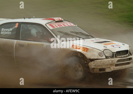 Pirelli internationale Rallye Mai 2005 Teil des britischen Rallye-Meisterschaft Pzero Wertungsprüfung Stockfoto