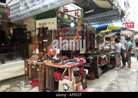 Antiquitäten Stände Cat Street, Hong Kong Island, Hongkong. Stockfoto
