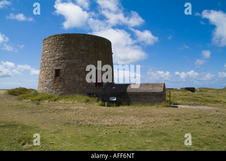 dh St Ouens Bay ST OUEN JERSEY Martello Runde Turm Küstenverteidigung Stockfoto