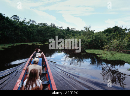 Bootsfahrt - Amazonasbecken, Beni, Bolivien Stockfoto