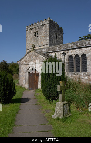 St. Michael alle Engel Kirche Hubberholme North Yorkshire Stockfoto