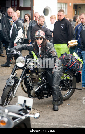 2007-Brighton-Biker führen von Ace Café, London, England, Großbritannien, UK Stockfoto