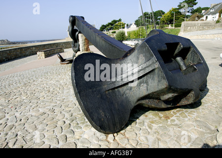 Anker der Amoco Cadiz Öltanker zerstört März 1978 verschütten 230 000 Tonnen Rohöl Portsall Brittany France Stockfoto