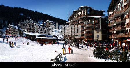 La Tania, Frankreich im winter Stockfoto