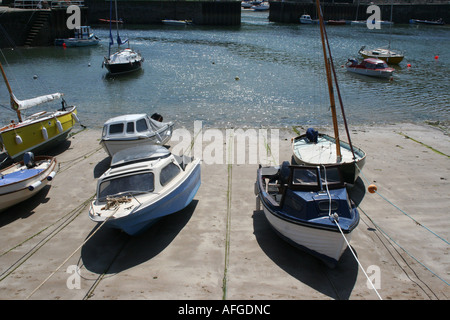 Boote in Stonehaven Schottland Juli 2006 Stockfoto