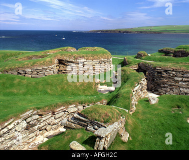 GB - Schottland: Neolithische Skara Brae auf Bucht von Skaill auf Orkney Festland Stockfoto