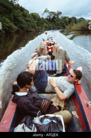 Bootsfahrt - Amazonasbecken, Beni, Bolivien Stockfoto