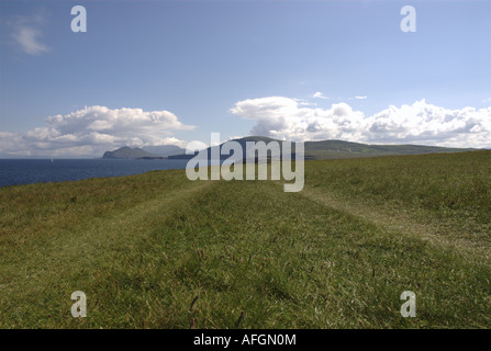 Reifenspuren Sie auf der Ebene bekannt als Paris, Valentia Island, County Kerry, Irland Stockfoto