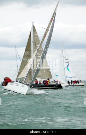 Rennen in Cowes 2005 Stockfoto